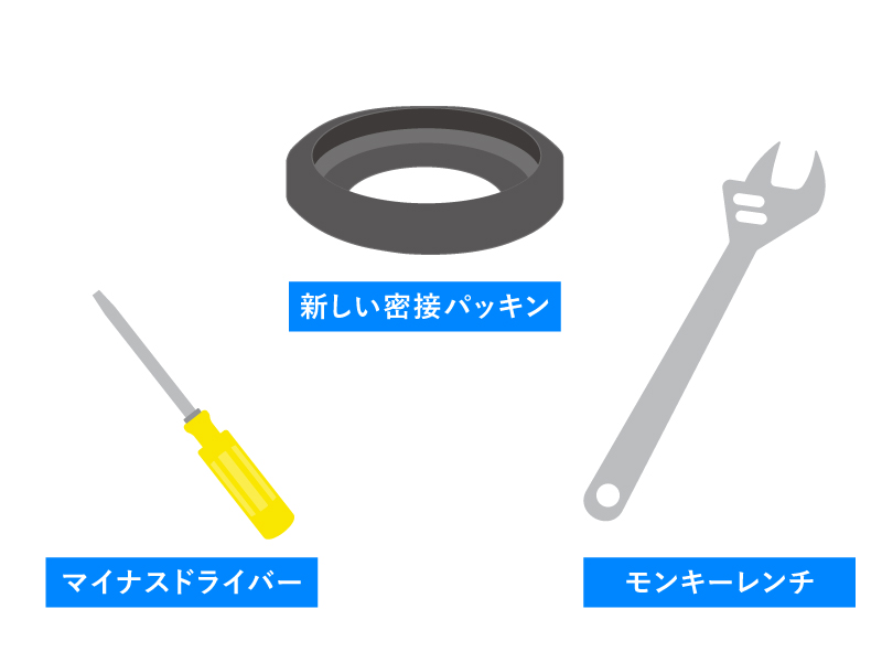 密結パッキンを交換するときに使う道具