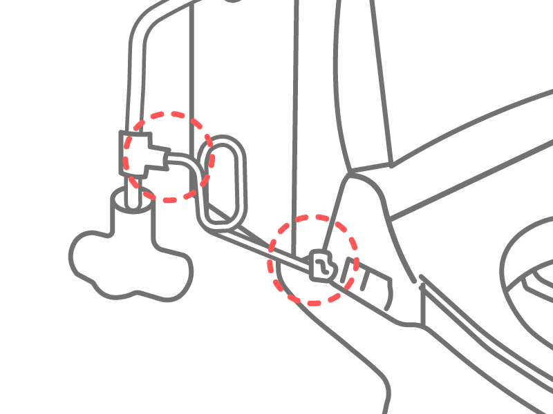 接続部分の緩みやパッキンの劣化