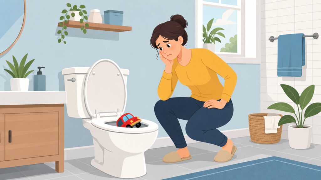 トイレにおもちゃを流してしまったら、まず何をする？